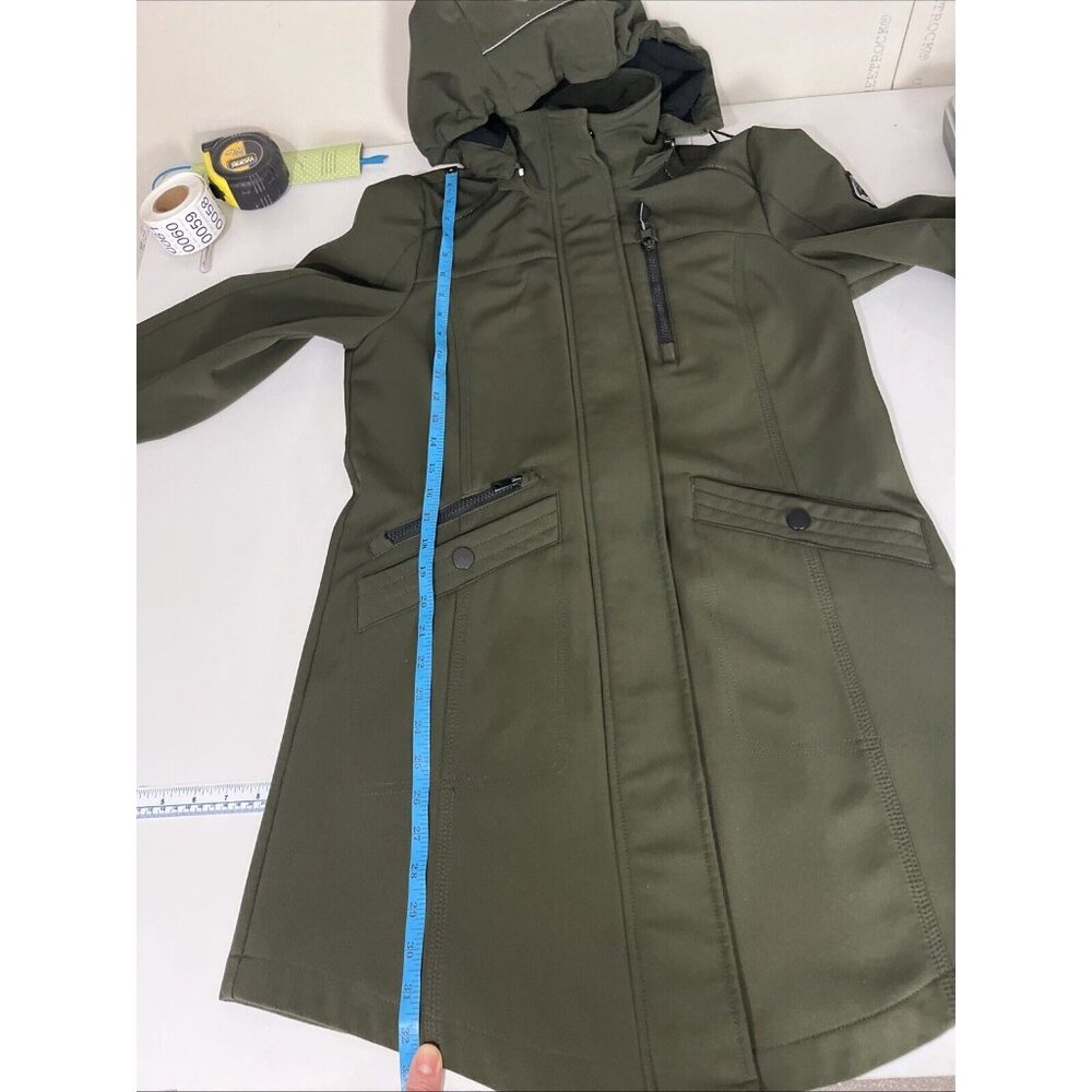 Alpine North Softshell Long Coat in Dark Green Womens Size S - Picture 11 of 12